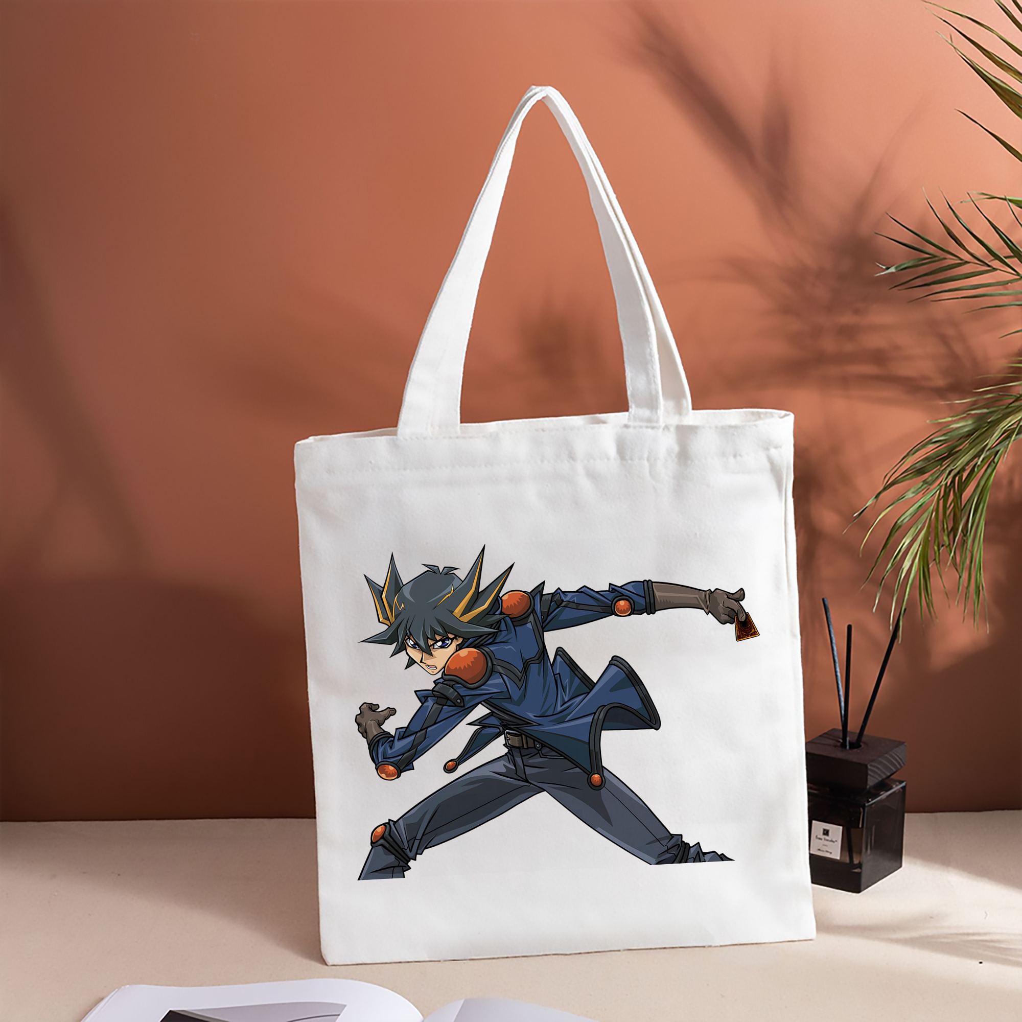 遊☆戯☆王 Yu-Gi-Oh! 縦型キャンバス生地手提げバッグ　トートバッグ