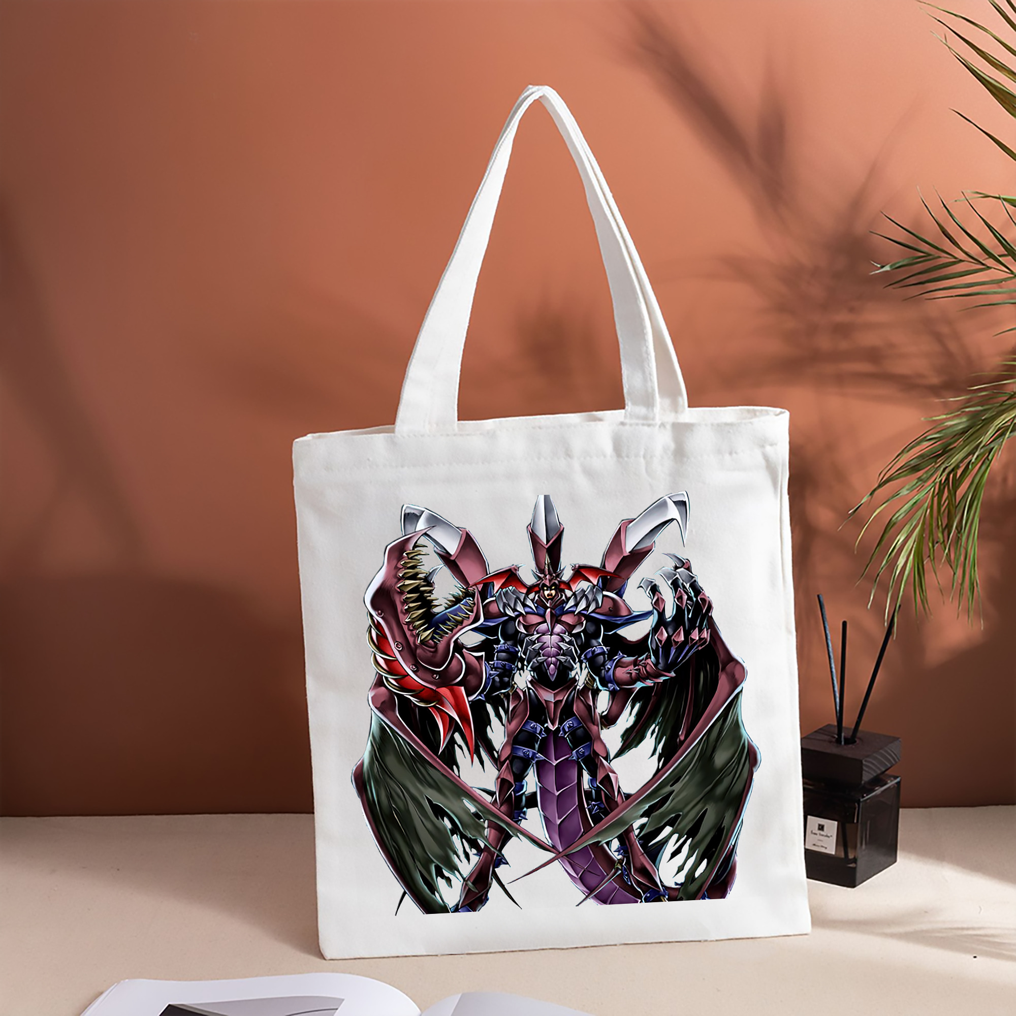遊☆戯☆王 Yu-Gi-Oh! 縦型キャンバス生地手提げバッグ　トートバッグ
