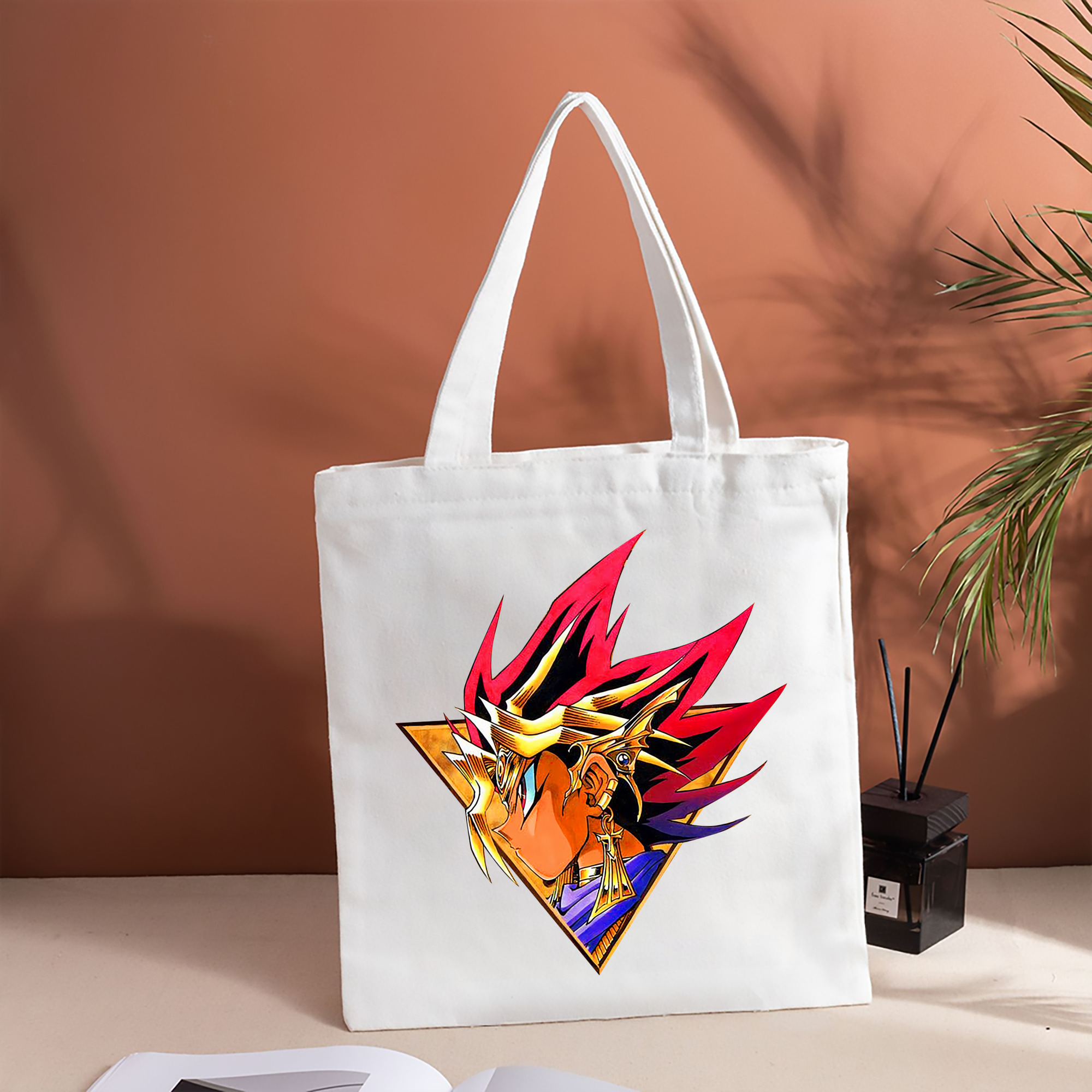 遊☆戯☆王 Yu-Gi-Oh! 縦型キャンバス生地手提げバッグ　トートバッグ