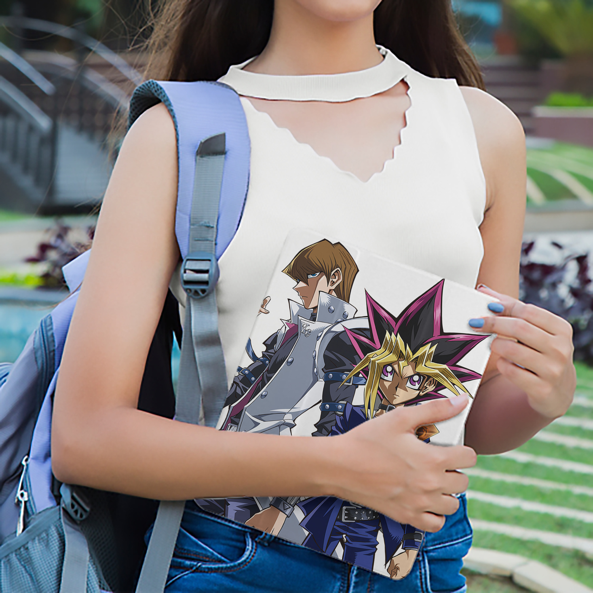 遊☆戯☆王 Yu-Gi-Oh! IPad ケース ペン収納付き 三つ折りスタンド PUレザー×シリコン 対応機種9.5/10.5/10.9インチ