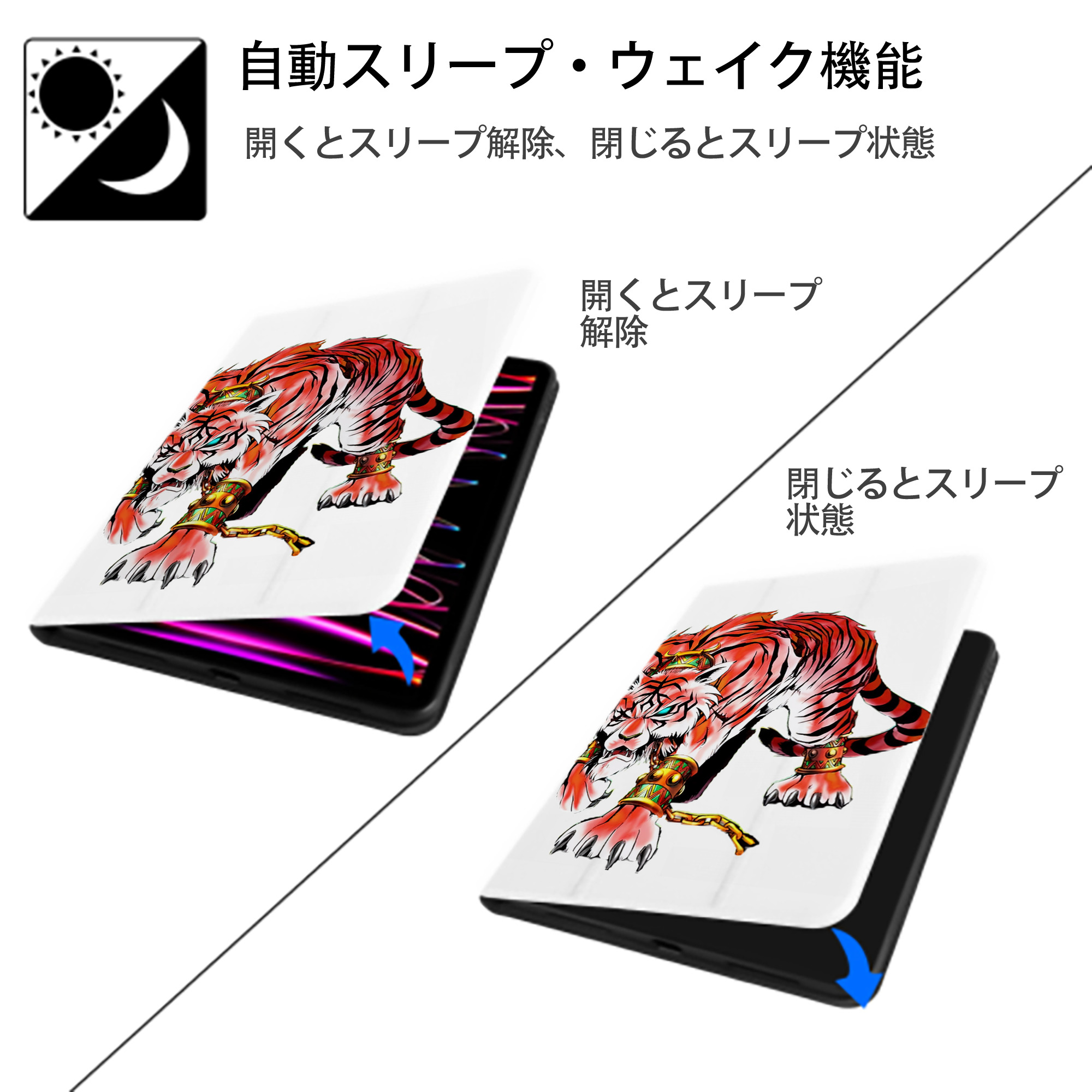 遊☆戯☆王 Yu-Gi-Oh! IPad ケース ペン収納付き 三つ折りスタンド PUレザー×シリコン 対応機種9.5/10.5/10.9インチ