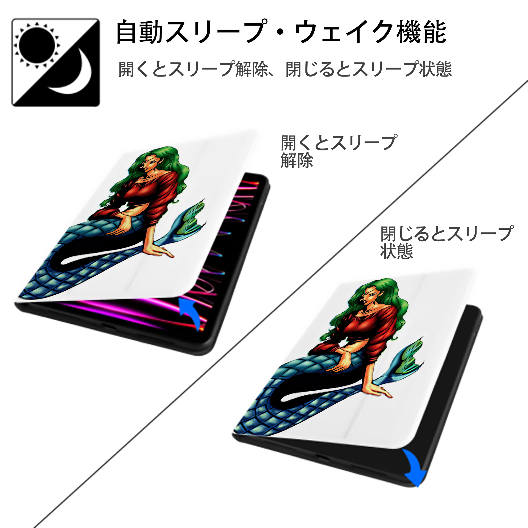 遊☆戯☆王 Yu-Gi-Oh! IPad ケース ペン収納付き 三つ折りスタンド PUレザー×シリコン 対応機種9.5/10.5/10.9インチ