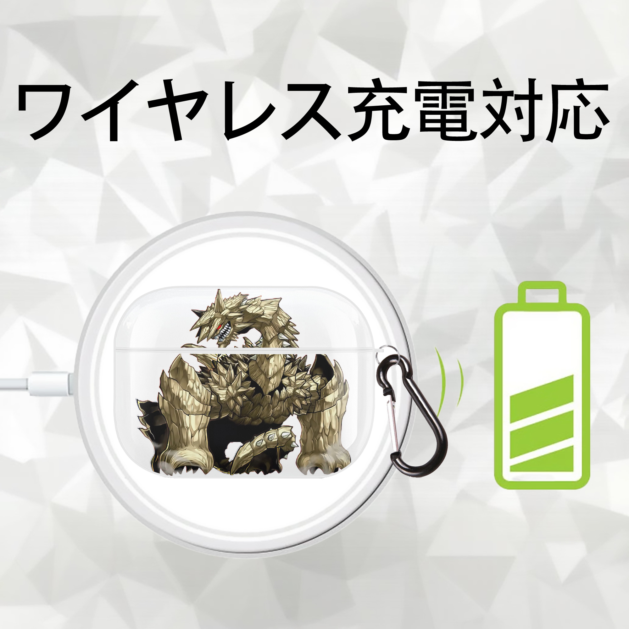 遊☆戯☆王 Yu-Gi-Oh! 【AirPods Pro用】ハードシェル保護ケース 耐衝撃・防指紋・カラビナ付き商品仕様