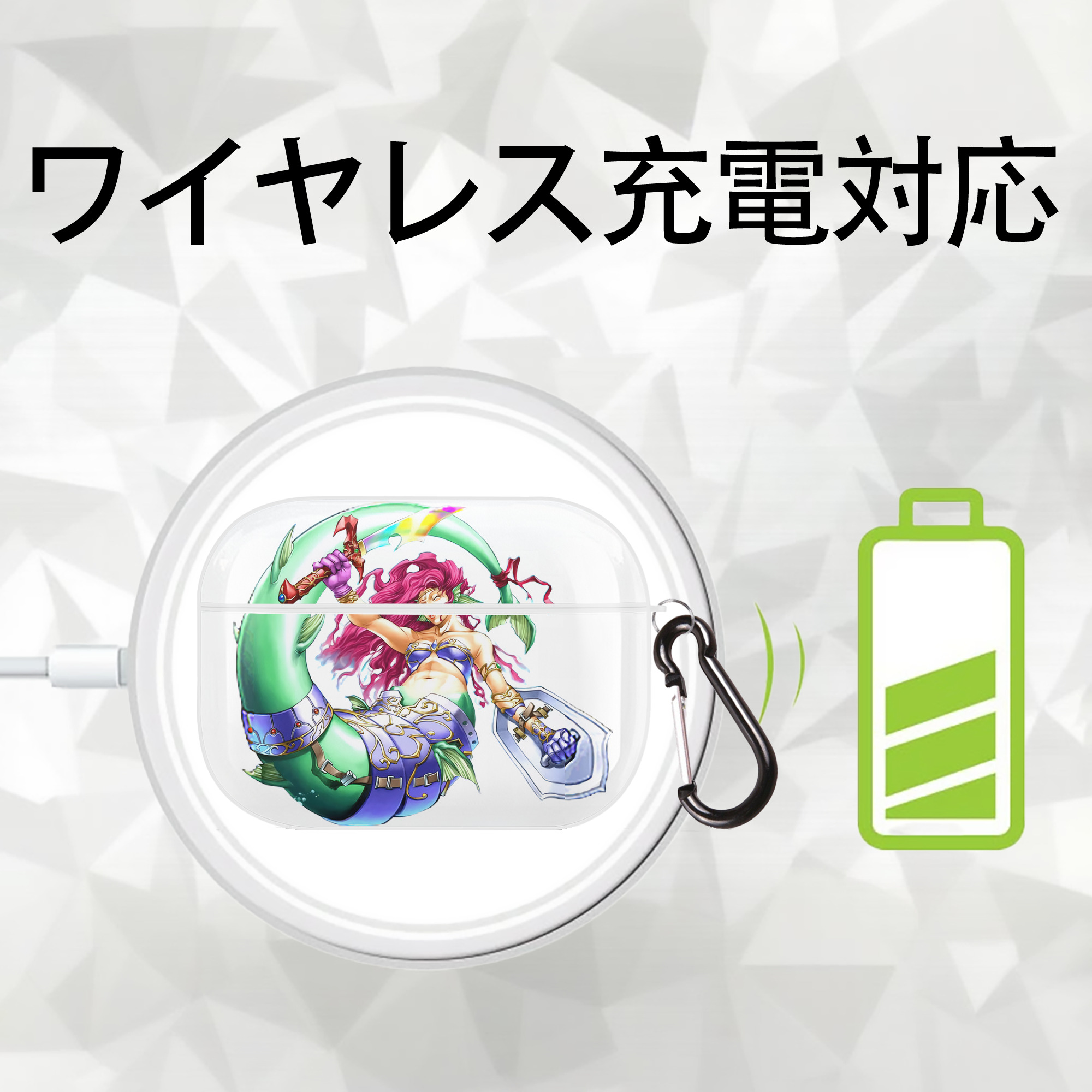 遊☆戯☆王 Yu-Gi-Oh! 【AirPods Pro用】ハードシェル保護ケース 耐衝撃・防指紋・カラビナ付き商品仕様