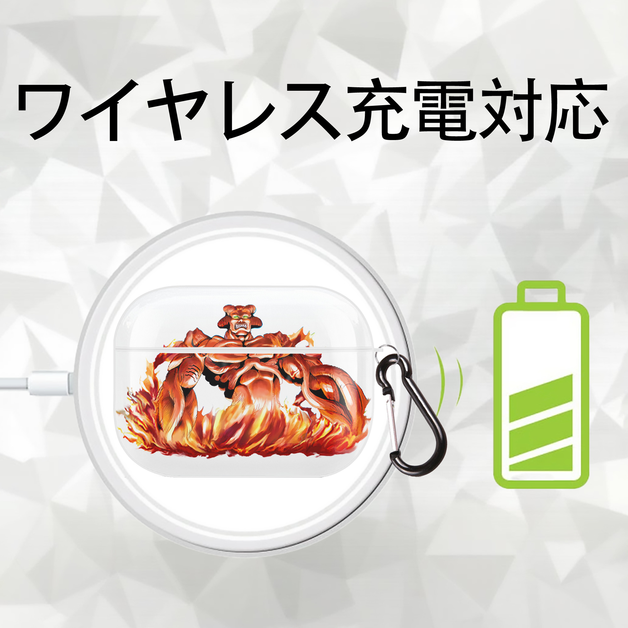 遊☆戯☆王 Yu-Gi-Oh! 【AirPods Pro用】ハードシェル保護ケース 耐衝撃・防指紋・カラビナ付き商品仕様
