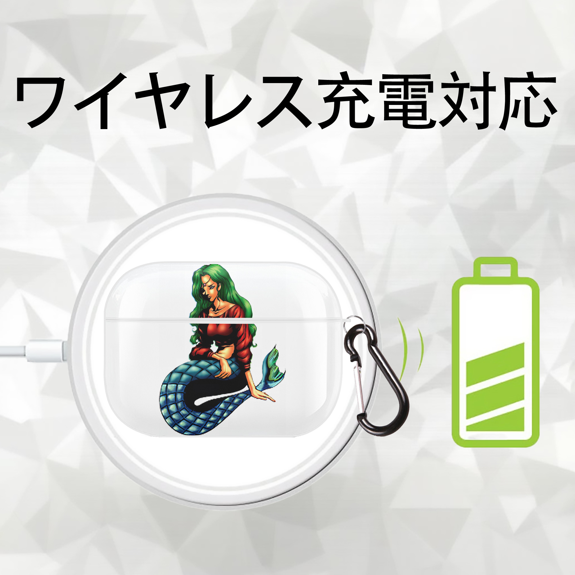 遊☆戯☆王 Yu-Gi-Oh! 【AirPods Pro用】ハードシェル保護ケース 耐衝撃・防指紋・カラビナ付き商品仕様