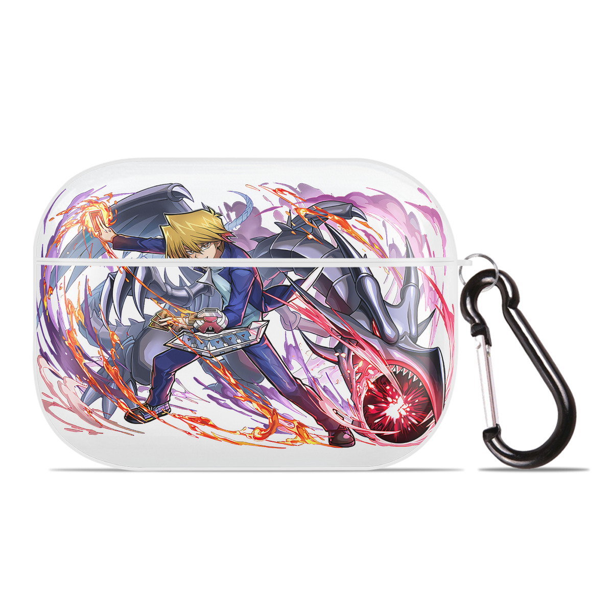 （画像用） 遊☆戯☆王 Yu-Gi-Oh! 【AirPods Pro用】ハードシェル保護ケース 耐衝撃・防指紋・カラビナ付き商品仕様