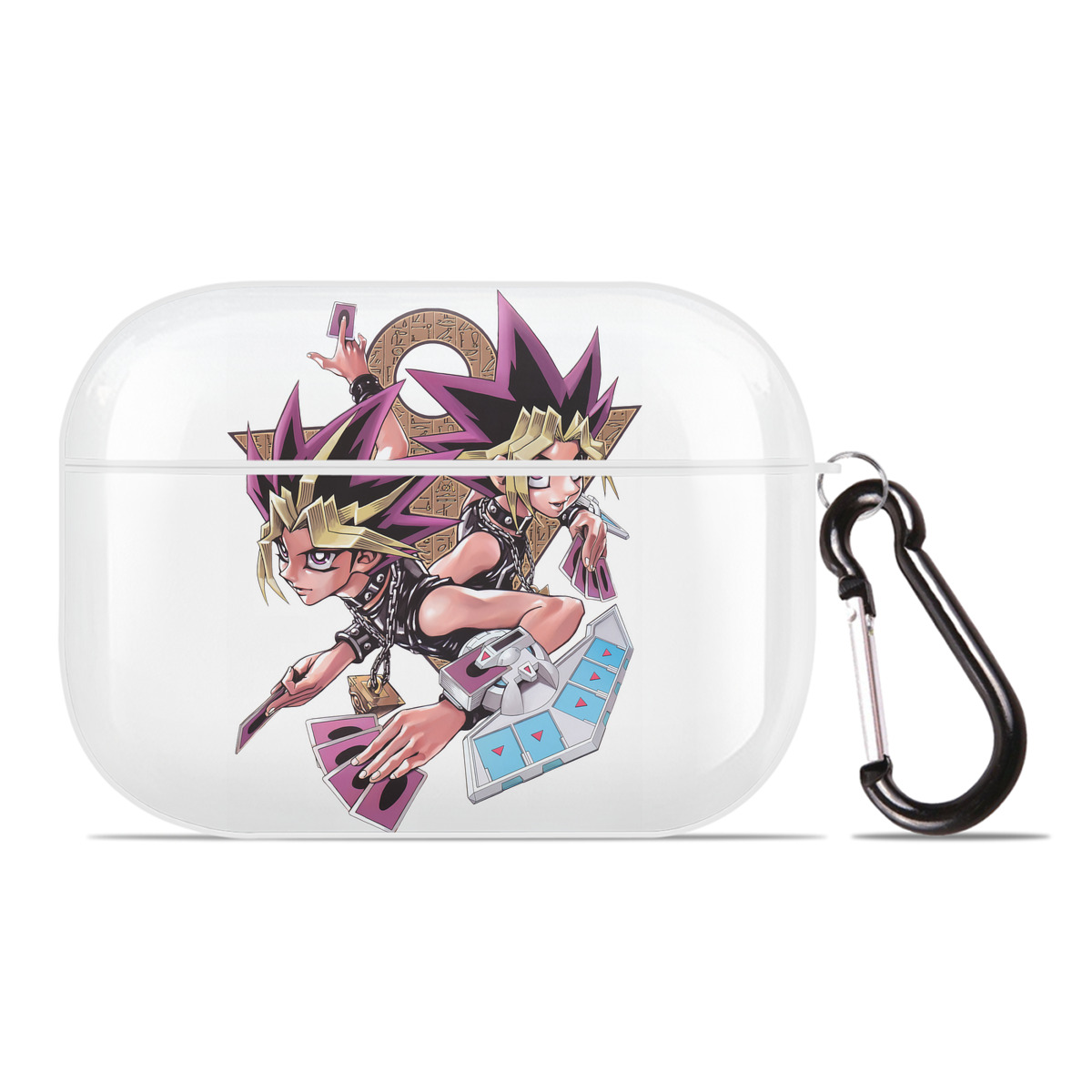 （画像用） 遊☆戯☆王 Yu-Gi-Oh! 【AirPods Pro用】ハードシェル保護ケース 耐衝撃・防指紋・カラビナ付き商品仕様