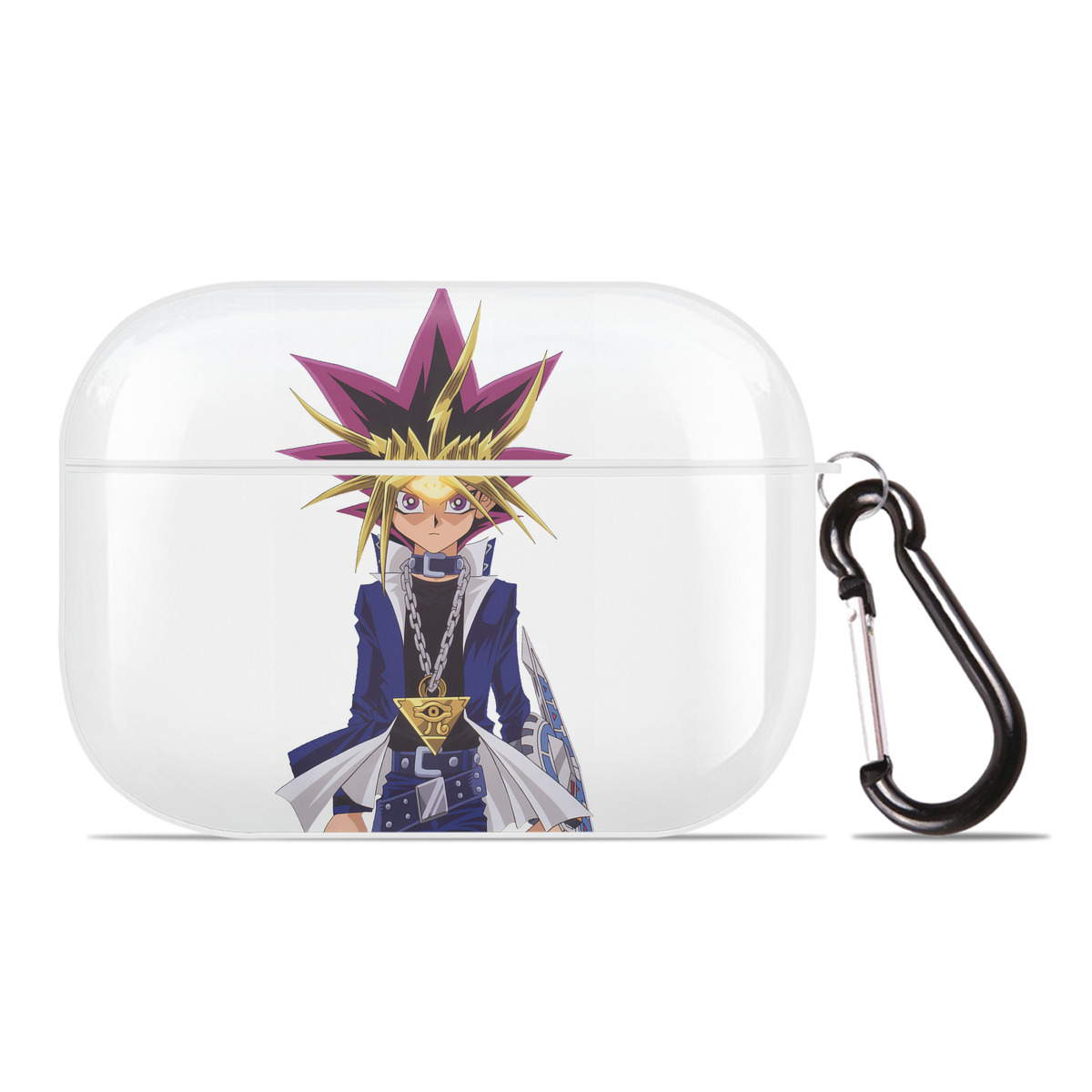 （画像用） 遊☆戯☆王 Yu-Gi-Oh! 【AirPods Pro用】ハードシェル保護ケース 耐衝撃・防指紋・カラビナ付き商品仕様