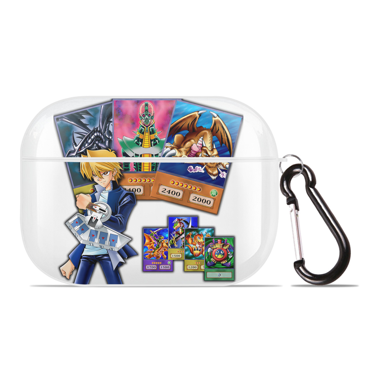 （画像用） 遊☆戯☆王 Yu-Gi-Oh! 【AirPods Pro用】ハードシェル保護ケース 耐衝撃・防指紋・カラビナ付き商品仕様