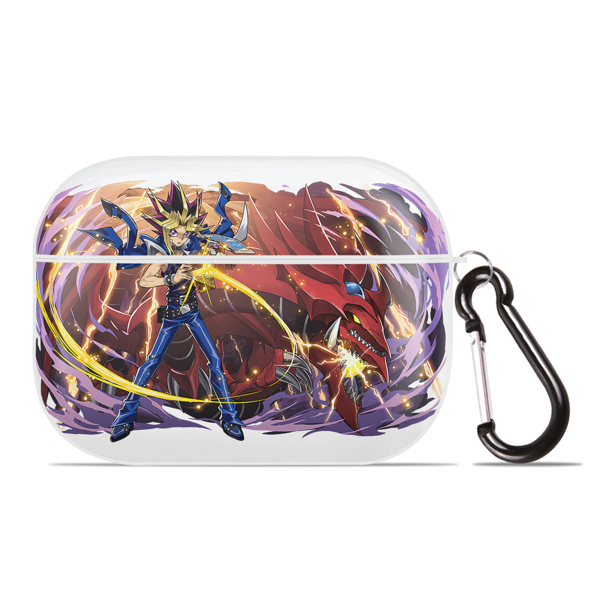 （画像用） 遊☆戯☆王 Yu-Gi-Oh! 【AirPods Pro用】ハードシェル保護ケース 耐衝撃・防指紋・カラビナ付き商品仕様