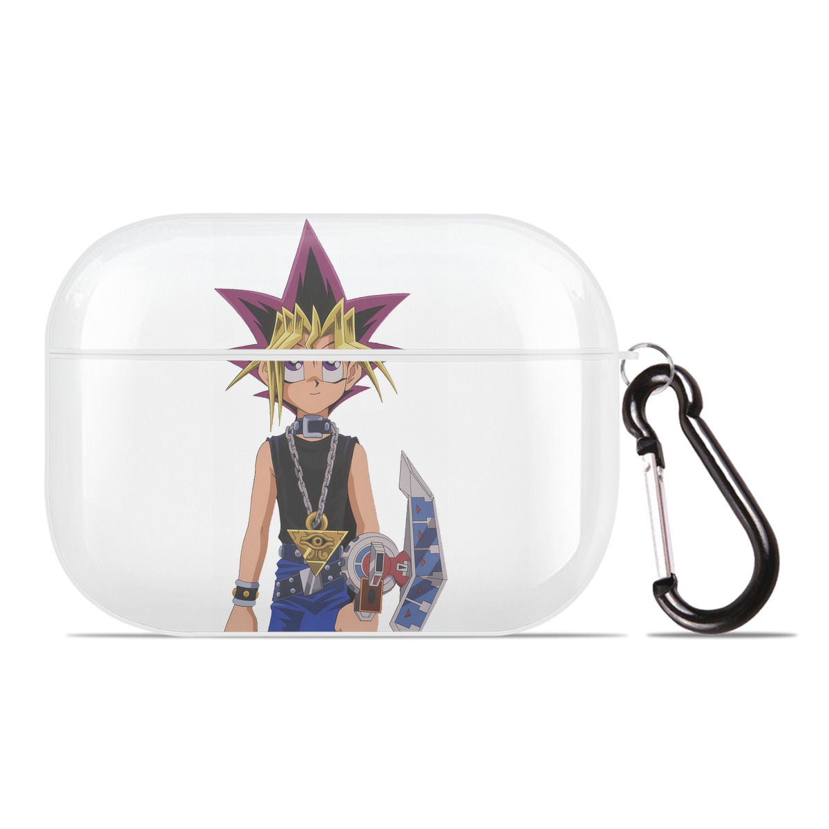 （画像用） 遊☆戯☆王 Yu-Gi-Oh! 【AirPods Pro用】ハードシェル保護ケース 耐衝撃・防指紋・カラビナ付き商品仕様