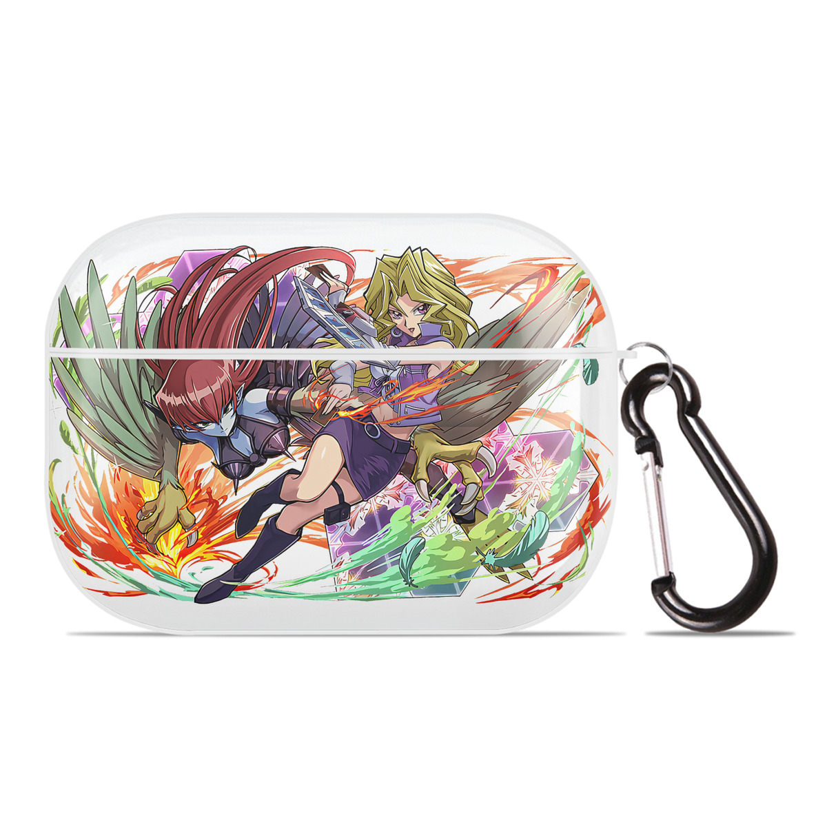 （画像用） 遊☆戯☆王 Yu-Gi-Oh! 【AirPods Pro用】ハードシェル保護ケース 耐衝撃・防指紋・カラビナ付き商品仕様