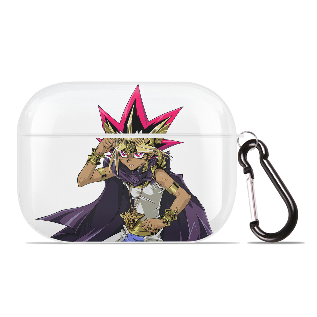 （画像用） 遊☆戯☆王 Yu-Gi-Oh! 【AirPods Pro用】ハードシェル保護ケース 耐衝撃・防指紋・カラビナ付き商品仕様
