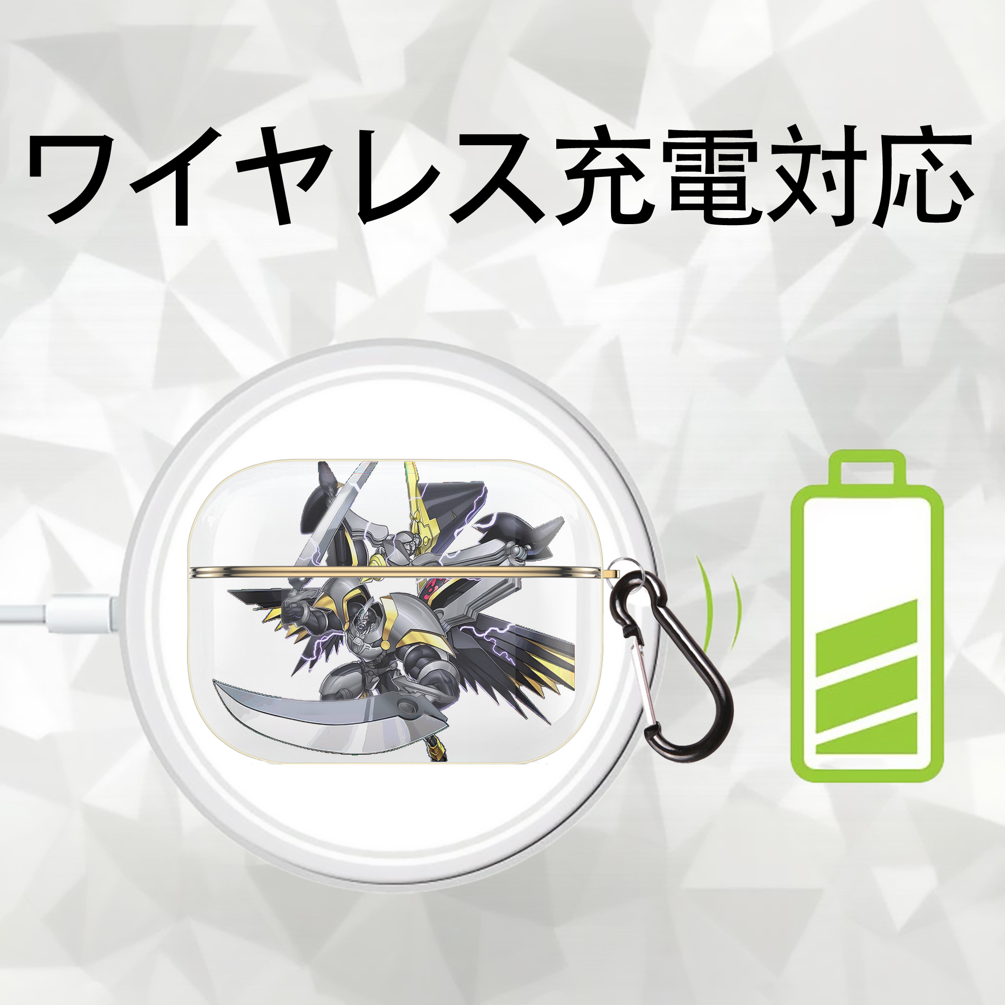 遊☆戯☆王 Yu-Gi-Oh! 【AirPods Pro用】ハードシェル保護ケース｜耐衝撃・防指紋・カラビナ付き商品仕様