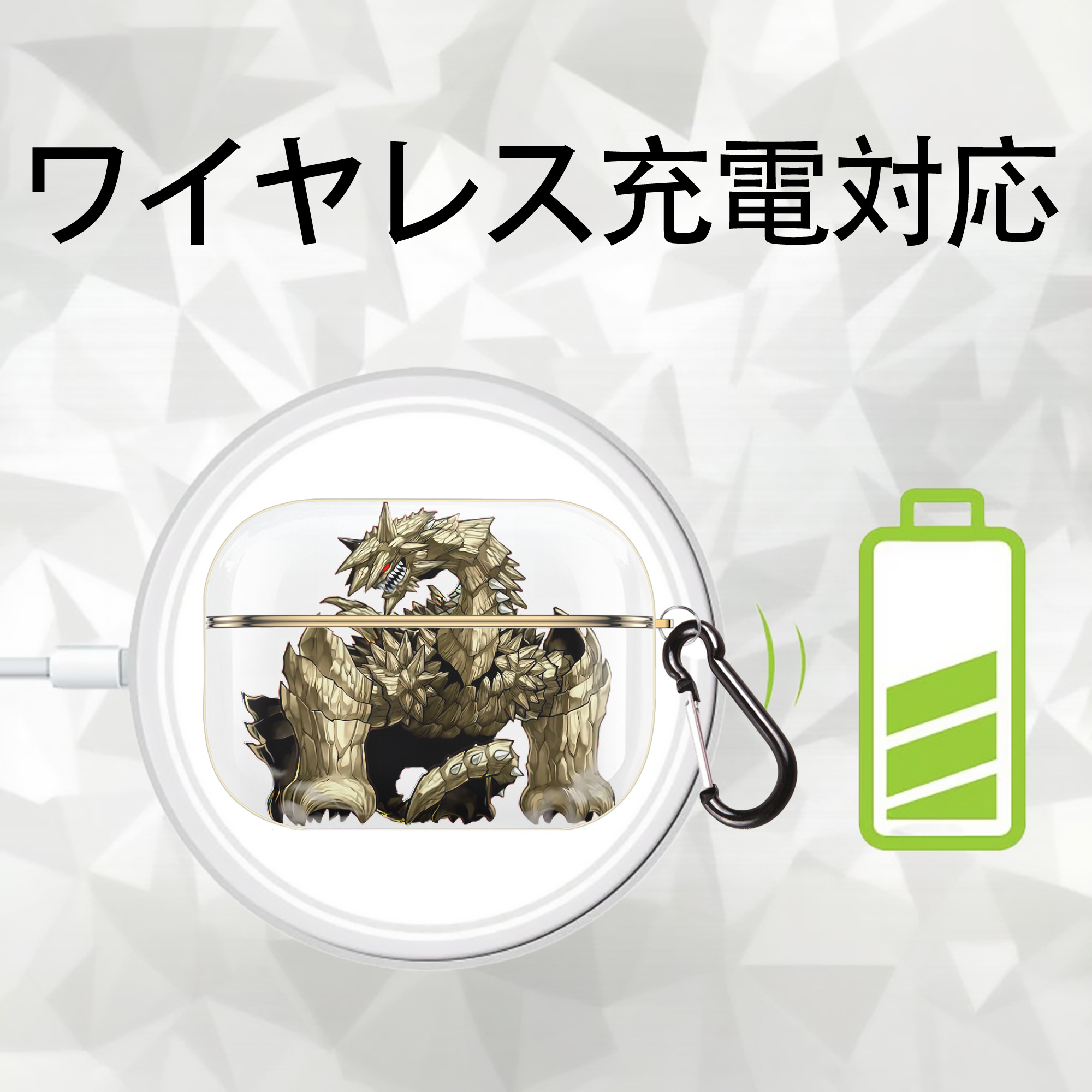 遊☆戯☆王 Yu-Gi-Oh! 【AirPods Pro用】ハードシェル保護ケース｜耐衝撃・防指紋・カラビナ付き商品仕様