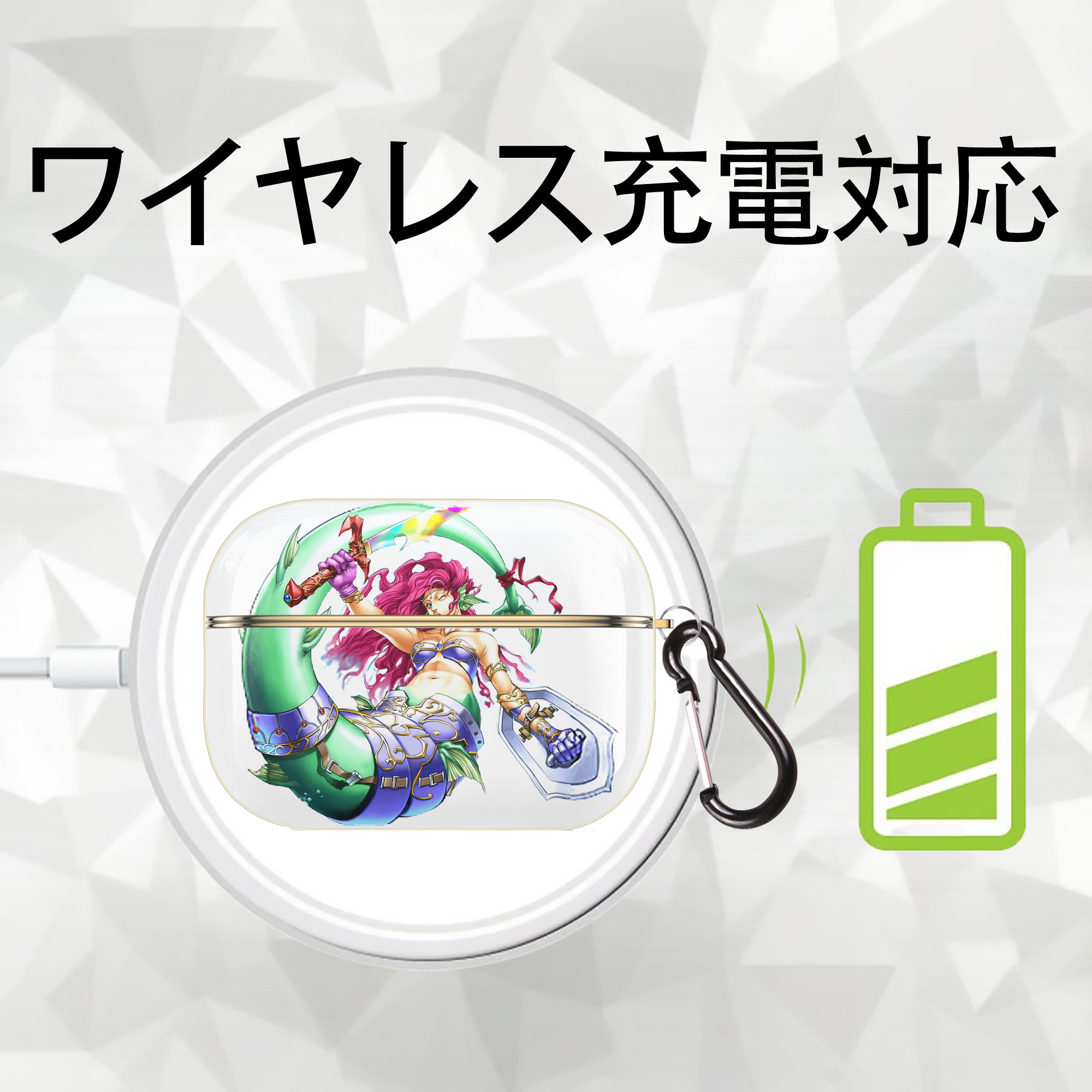 遊☆戯☆王 Yu-Gi-Oh! 【AirPods Pro用】ハードシェル保護ケース｜耐衝撃・防指紋・カラビナ付き商品仕様