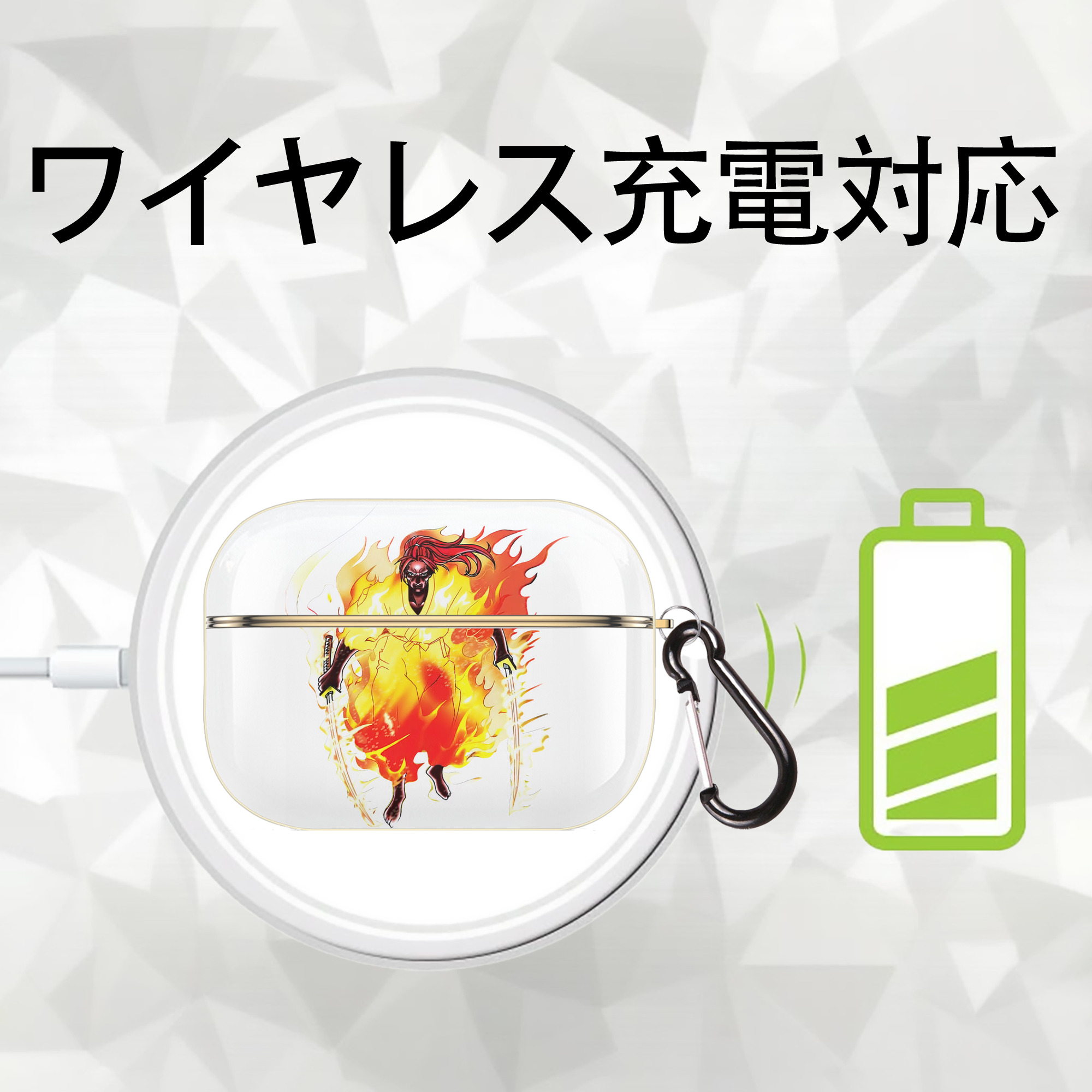 遊☆戯☆王 Yu-Gi-Oh! 【AirPods Pro用】ハードシェル保護ケース｜耐衝撃・防指紋・カラビナ付き商品仕様