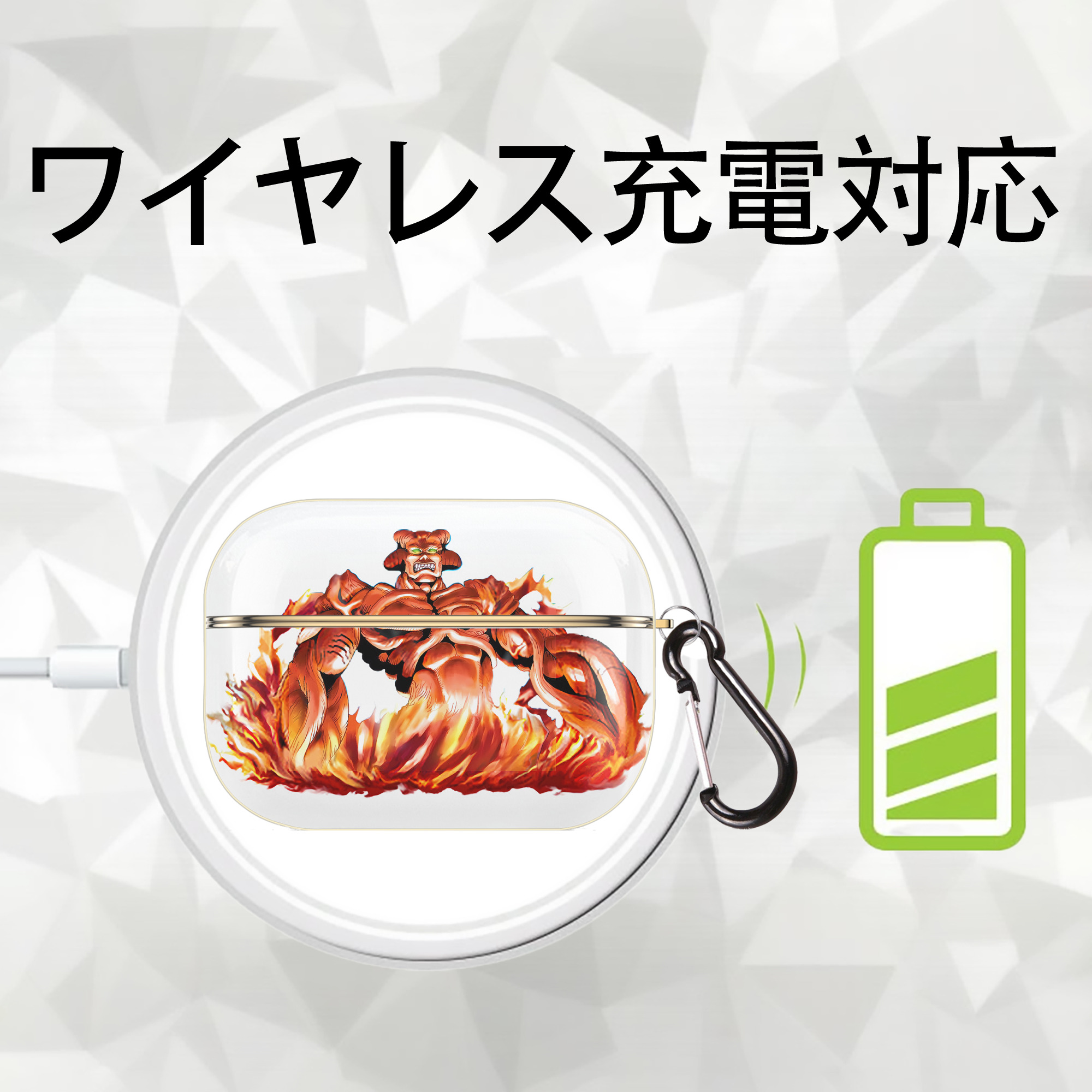 遊☆戯☆王 Yu-Gi-Oh! 【AirPods Pro用】ハードシェル保護ケース｜耐衝撃・防指紋・カラビナ付き商品仕様