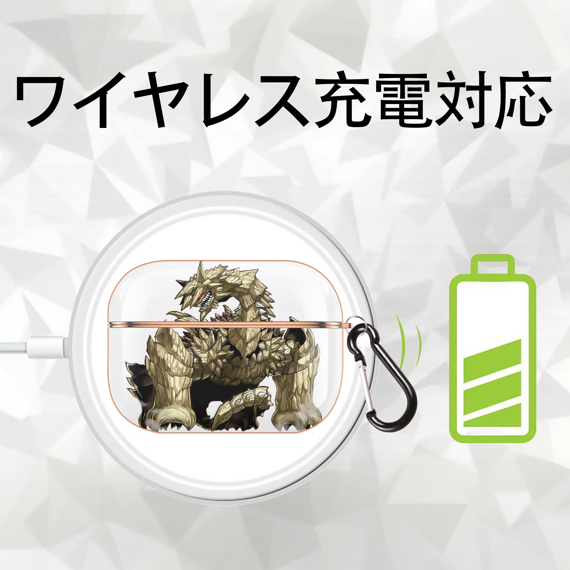 遊☆戯☆王 Yu-Gi-Oh! 【AirPods Pro用】ハードシェル保護ケース｜耐衝撃・防指紋・カラビナ付き商品仕様