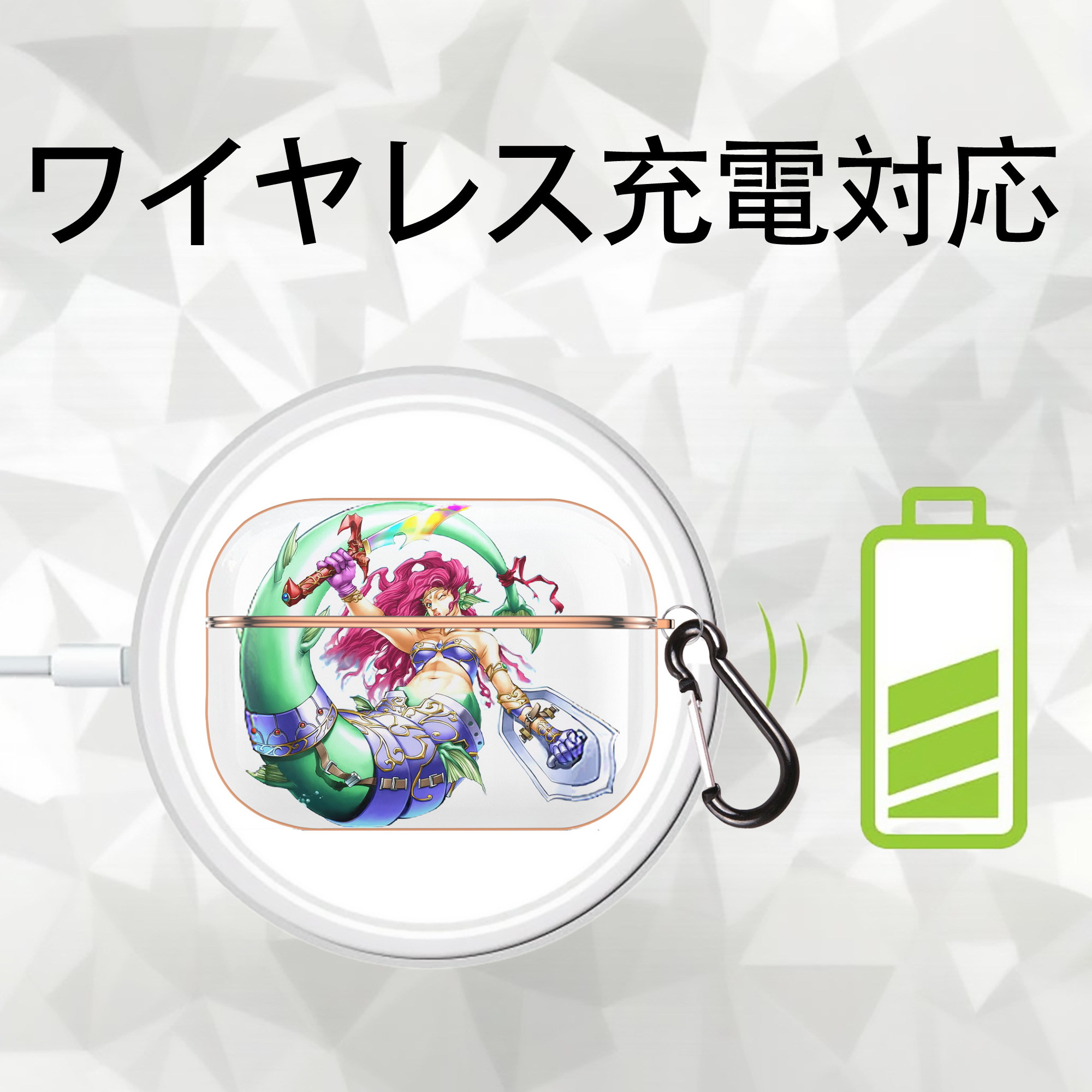 遊☆戯☆王 Yu-Gi-Oh! 【AirPods Pro用】ハードシェル保護ケース｜耐衝撃・防指紋・カラビナ付き商品仕様