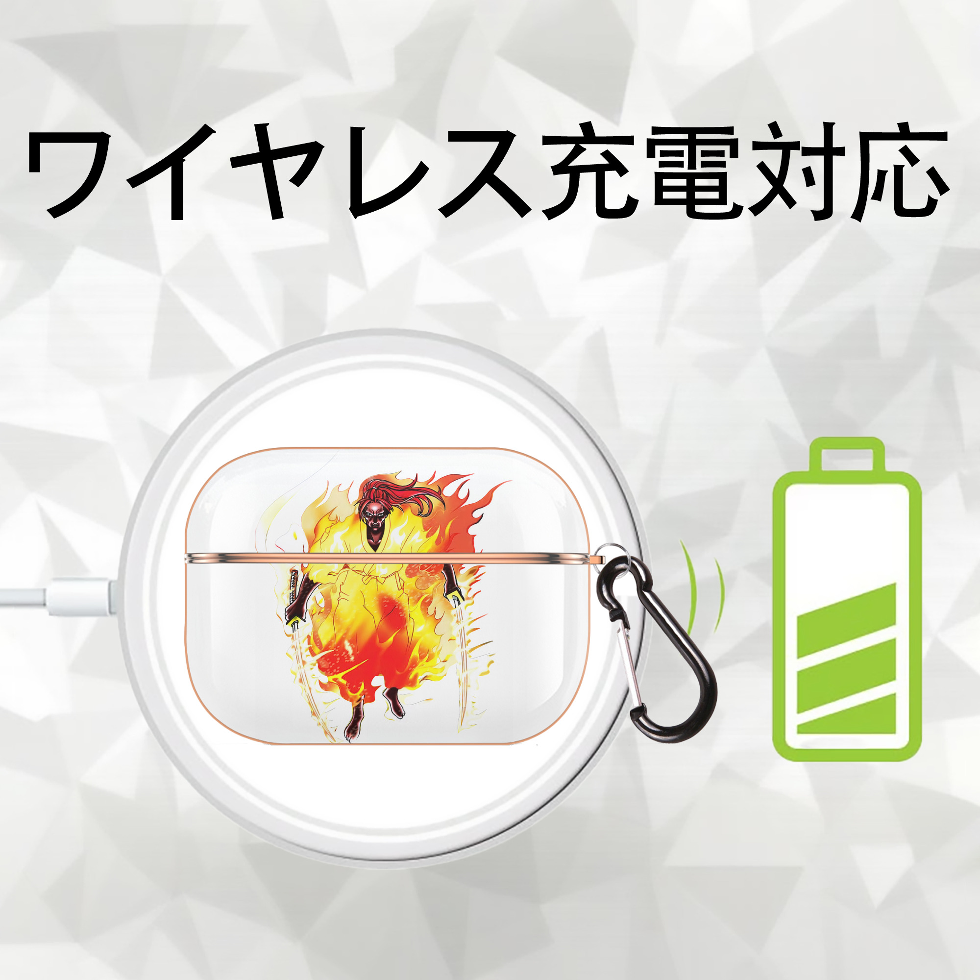 遊☆戯☆王 Yu-Gi-Oh! 【AirPods Pro用】ハードシェル保護ケース｜耐衝撃・防指紋・カラビナ付き商品仕様