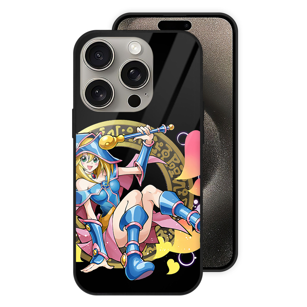 （画像用） 遊☆戯☆王 Yu-Gi-Oh! 【iPhone15Pro対応】スマホケース 耐衝撃＆黄変防止 背面ガラス