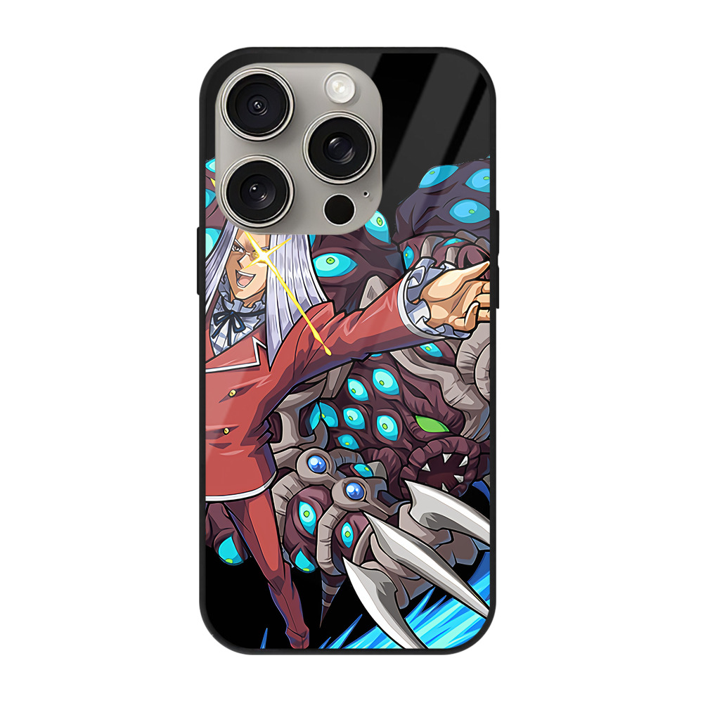 （画像用） 遊☆戯☆王 Yu-Gi-Oh! 【iPhone15Pro対応】スマホケース 耐衝撃＆黄変防止 背面ガラス