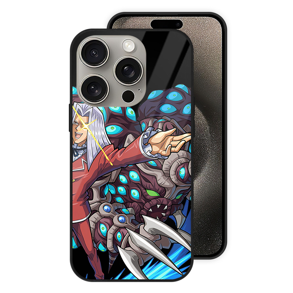 （画像用） 遊☆戯☆王 Yu-Gi-Oh! 【iPhone15Pro対応】スマホケース 耐衝撃＆黄変防止 背面ガラス