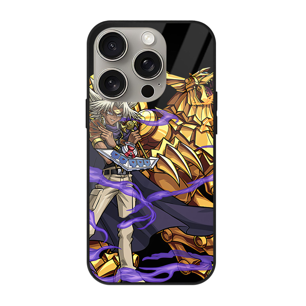 （画像用） 遊☆戯☆王 Yu-Gi-Oh! 【iPhone15Pro対応】スマホケース 耐衝撃＆黄変防止 背面ガラス