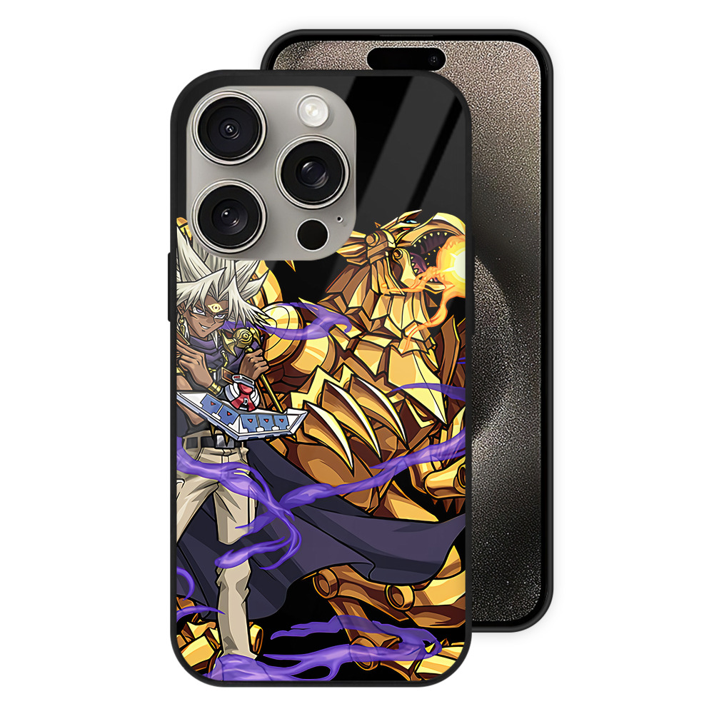 （画像用） 遊☆戯☆王 Yu-Gi-Oh! 【iPhone15Pro対応】スマホケース 耐衝撃＆黄変防止 背面ガラス