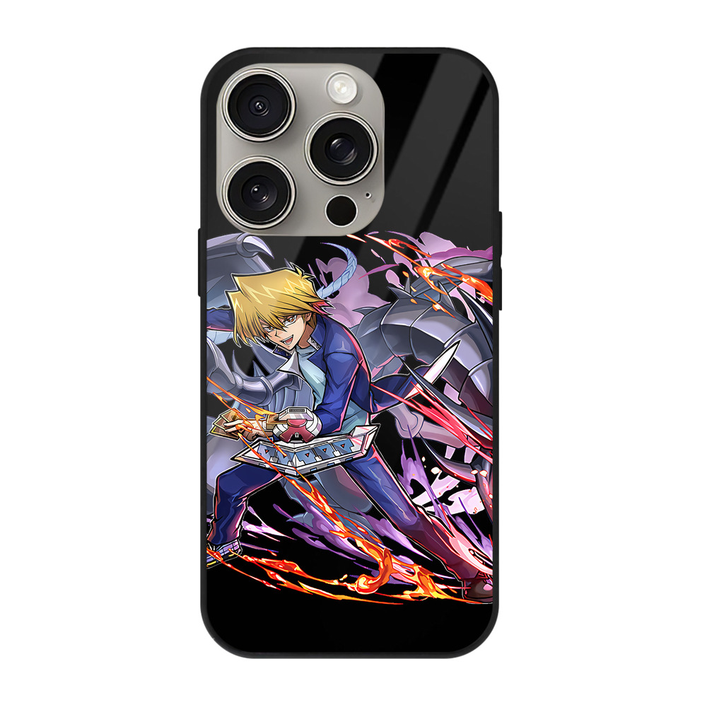 （画像用） 遊☆戯☆王 Yu-Gi-Oh! 【iPhone15Pro対応】スマホケース 耐衝撃＆黄変防止 背面ガラス