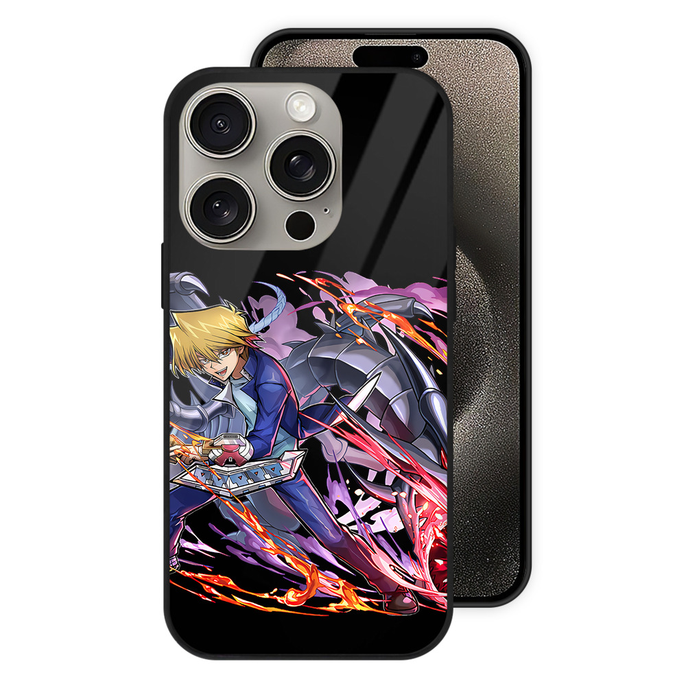 （画像用） 遊☆戯☆王 Yu-Gi-Oh! 【iPhone15Pro対応】スマホケース 耐衝撃＆黄変防止 背面ガラス