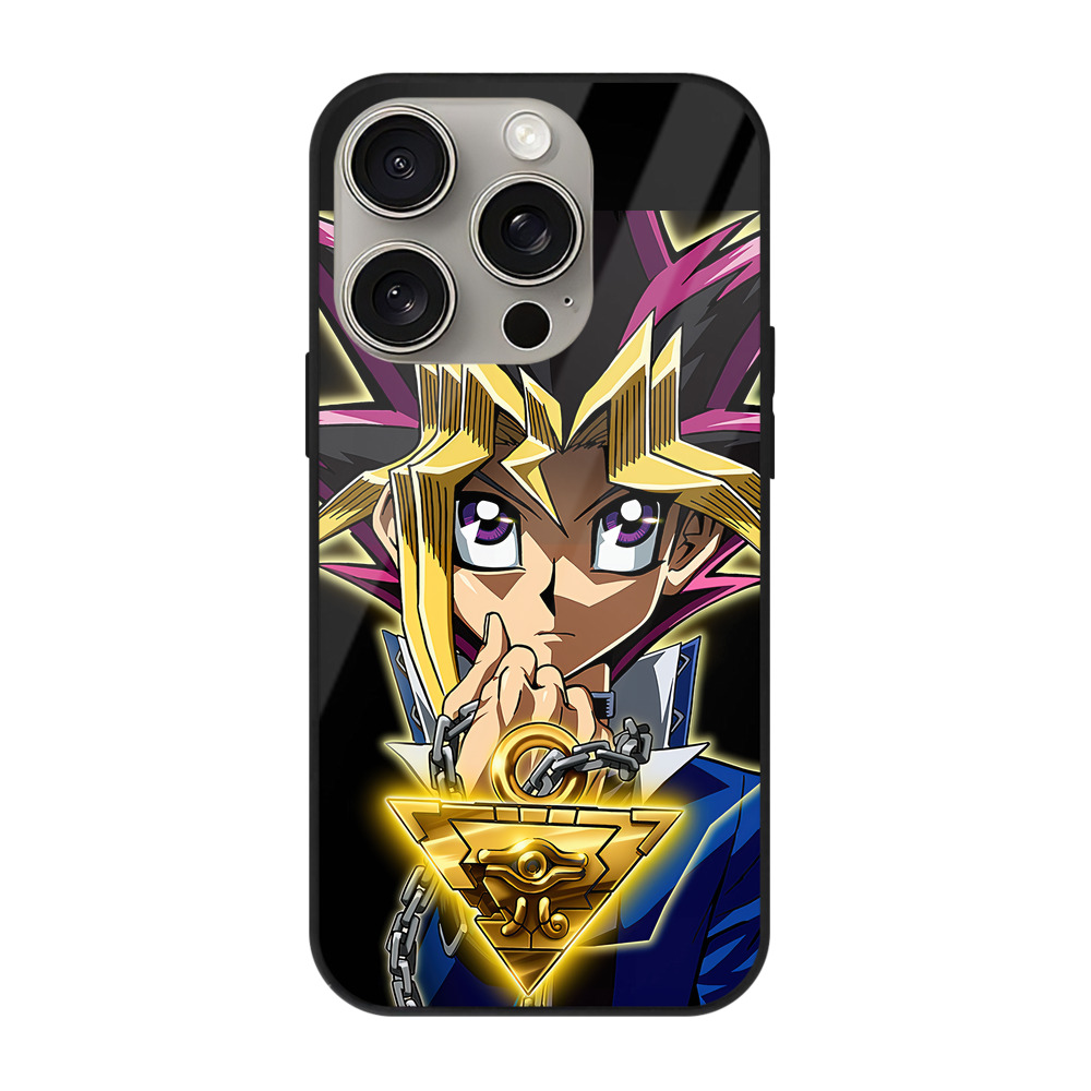 遊☆戯☆王 Yu-Gi-Oh! 【iPhone15Pro対応】スマホケース 耐衝撃＆黄変防止 背面ガラス
