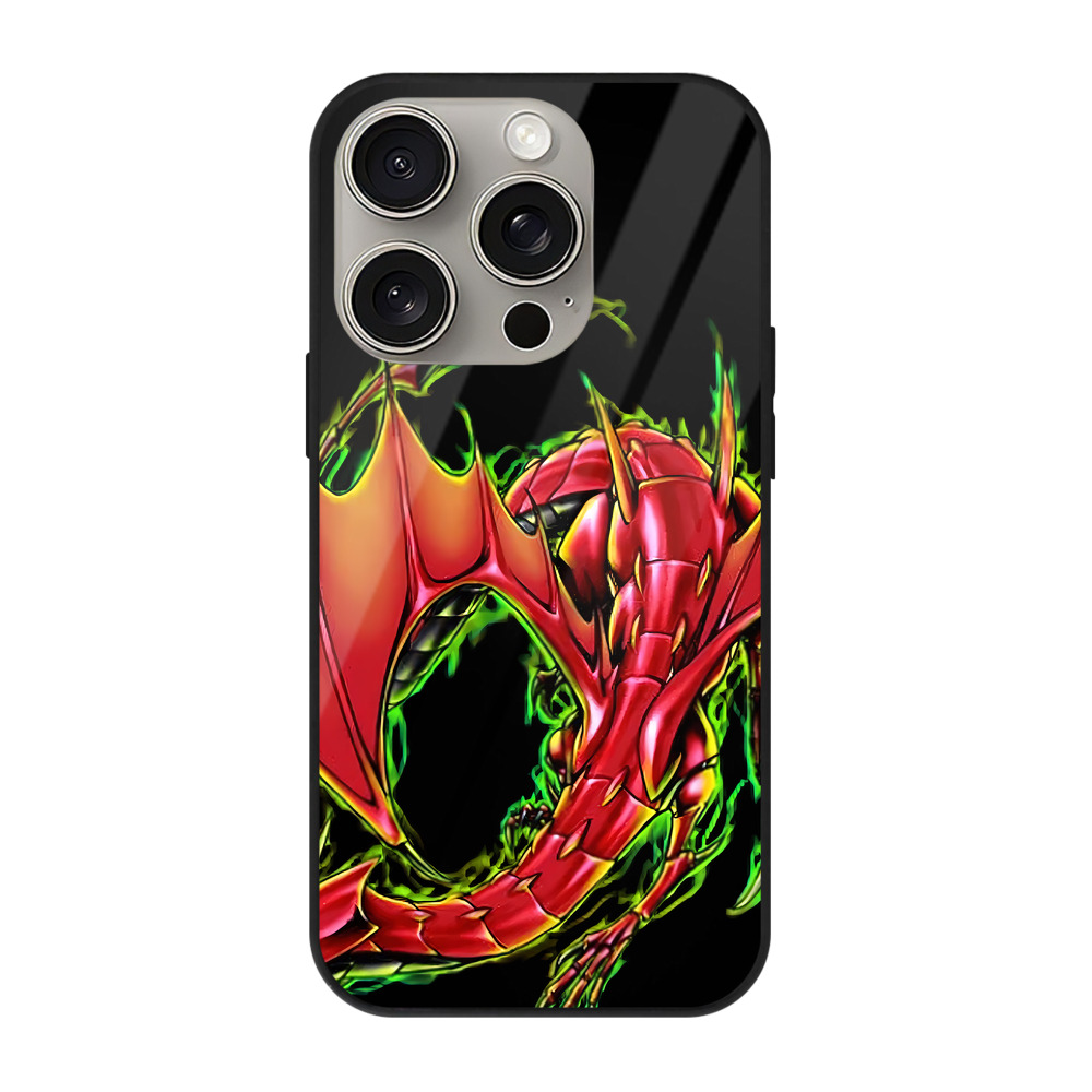 遊☆戯☆王 Yu-Gi-Oh! 【iPhone15Pro対応】スマホケース 耐衝撃＆黄変防止 背面ガラス