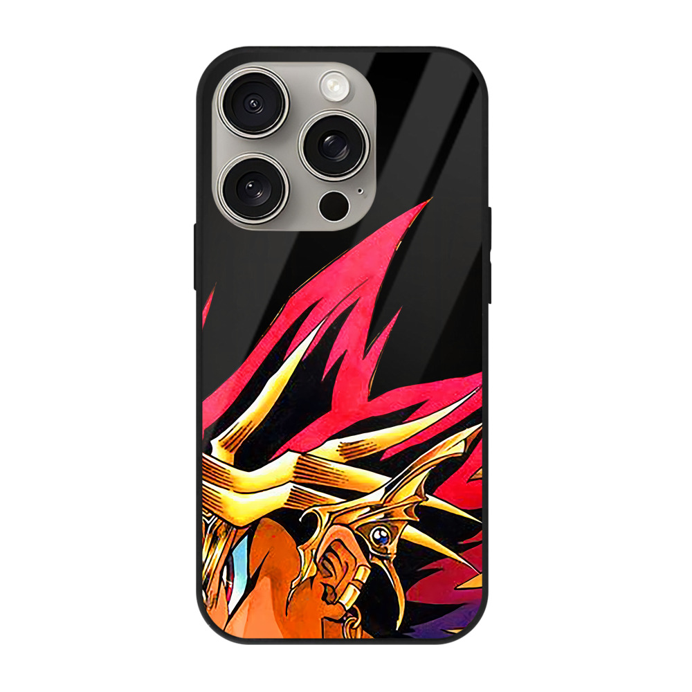 遊☆戯☆王 Yu-Gi-Oh! 【iPhone15Pro対応】スマホケース 耐衝撃＆黄変防止 背面ガラス