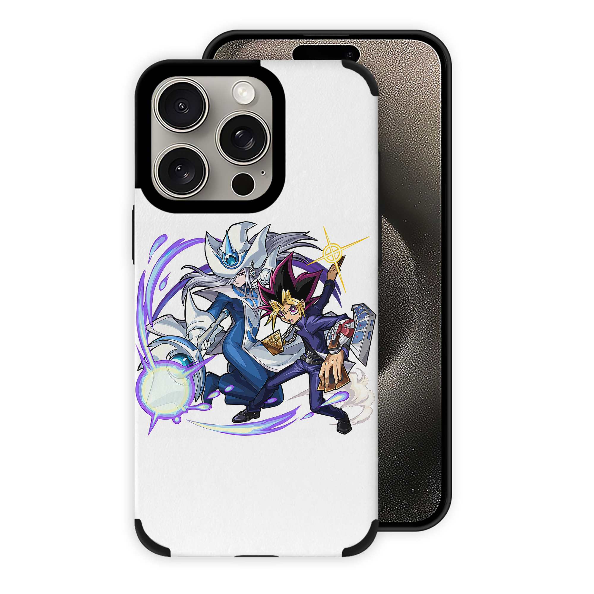 （画像用） 遊☆戯☆王 Yu-Gi-Oh! 【iPhone15ProMax対応】 PUレザー スマホケース 耐衝撃＆黄変防止