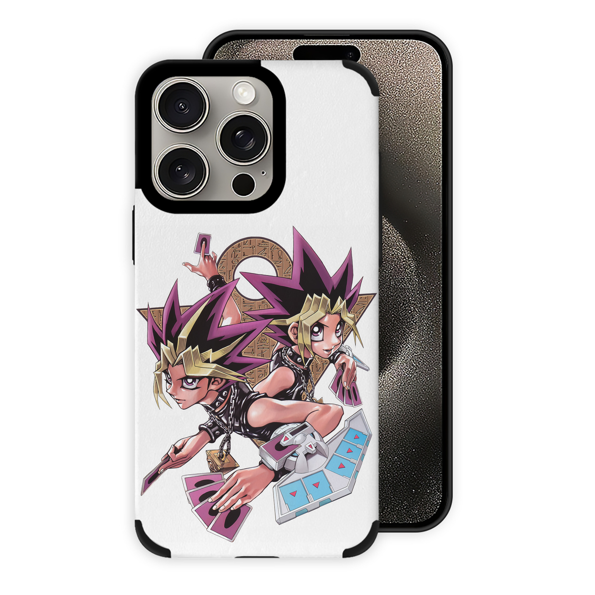 遊☆戯☆王 Yu-Gi-Oh! 【iPhone15ProMax対応】 PUレザー スマホケース 耐衝撃＆黄変防止