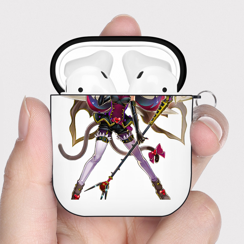 （画像用） 遊☆戯☆王 Yu-Gi-Oh! AirPods 第2世代保護ケース ハードシェル ブラック 耐衝撃・防指紋・カラビナ付き
