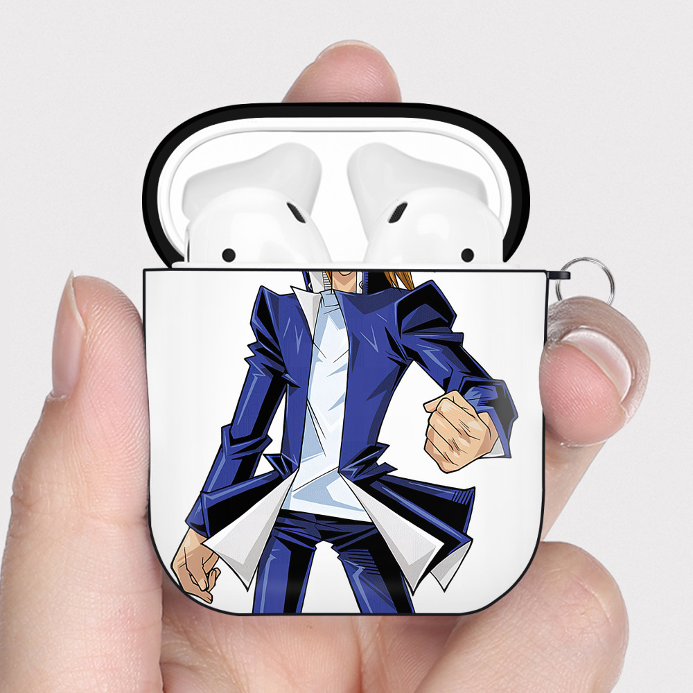（画像用） 遊☆戯☆王 Yu-Gi-Oh! AirPods 第2世代保護ケース ハードシェル ブラック 耐衝撃・防指紋・カラビナ付き