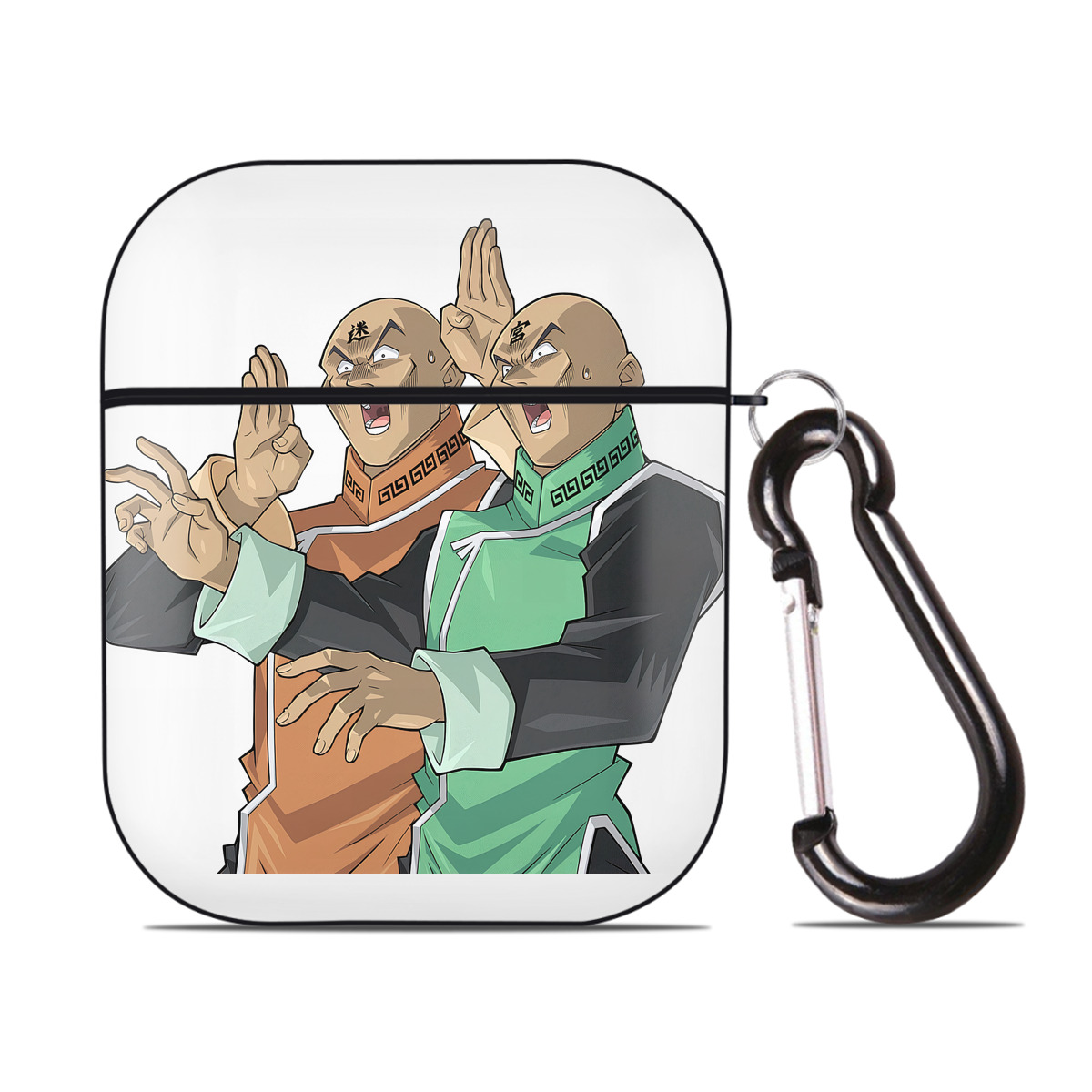 （画像用） 遊☆戯☆王 Yu-Gi-Oh! AirPods 第2世代保護ケース ハードシェル ブラック 耐衝撃・防指紋・カラビナ付き