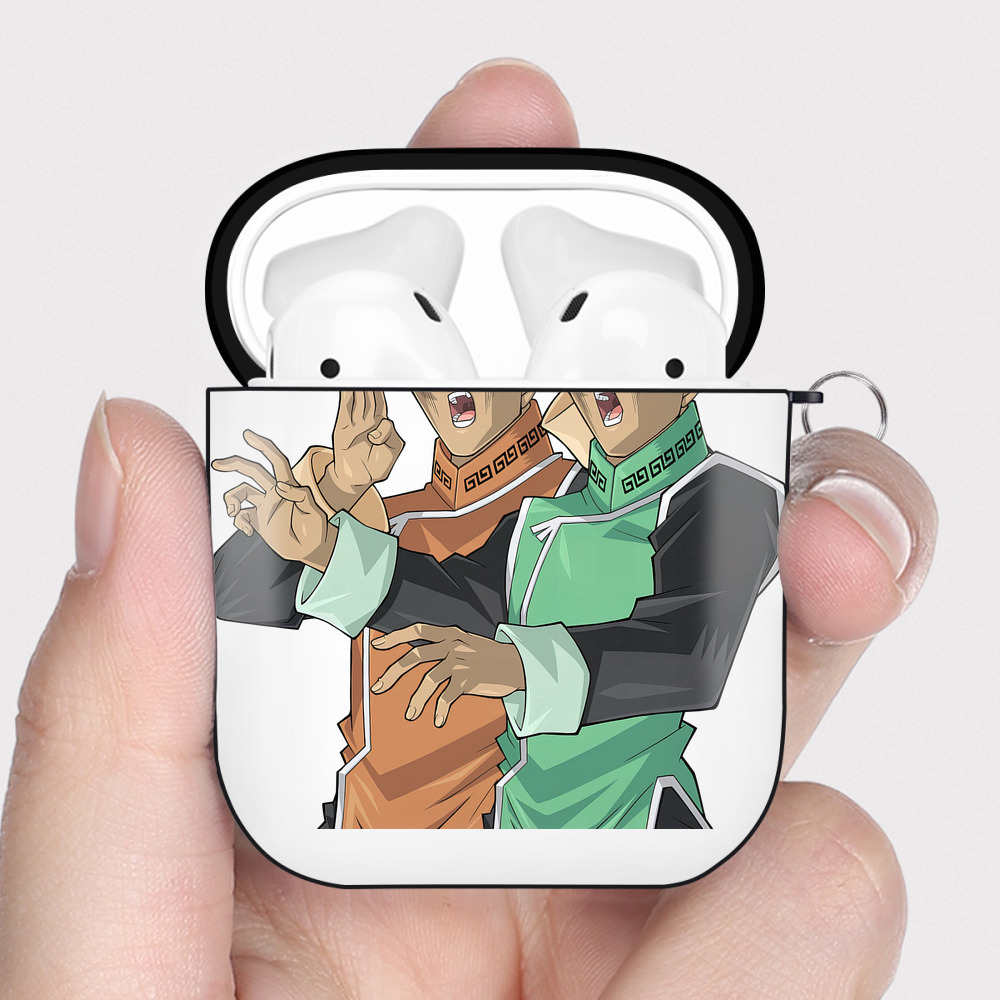 （画像用） 遊☆戯☆王 Yu-Gi-Oh! AirPods 第2世代保護ケース ハードシェル ブラック 耐衝撃・防指紋・カラビナ付き