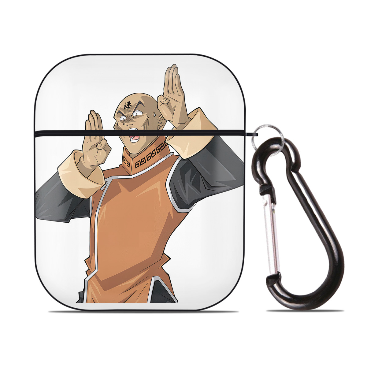 （画像用） 遊☆戯☆王 Yu-Gi-Oh! AirPods 第2世代保護ケース ハードシェル ブラック 耐衝撃・防指紋・カラビナ付き