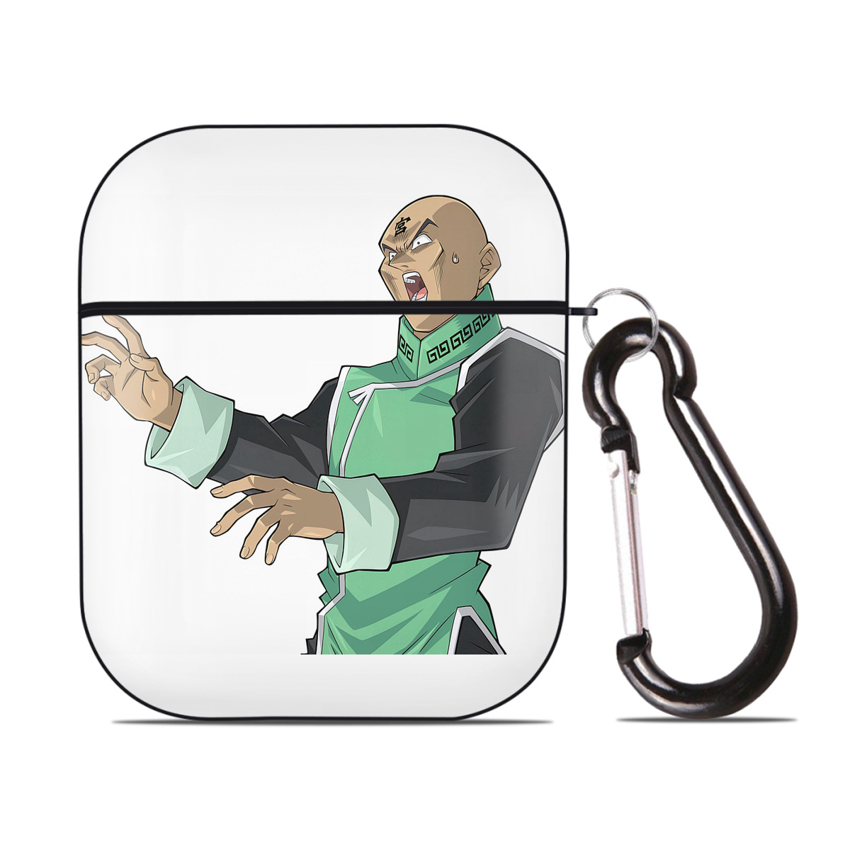 （画像用） 遊☆戯☆王 Yu-Gi-Oh! AirPods 第2世代保護ケース ハードシェル ブラック 耐衝撃・防指紋・カラビナ付き