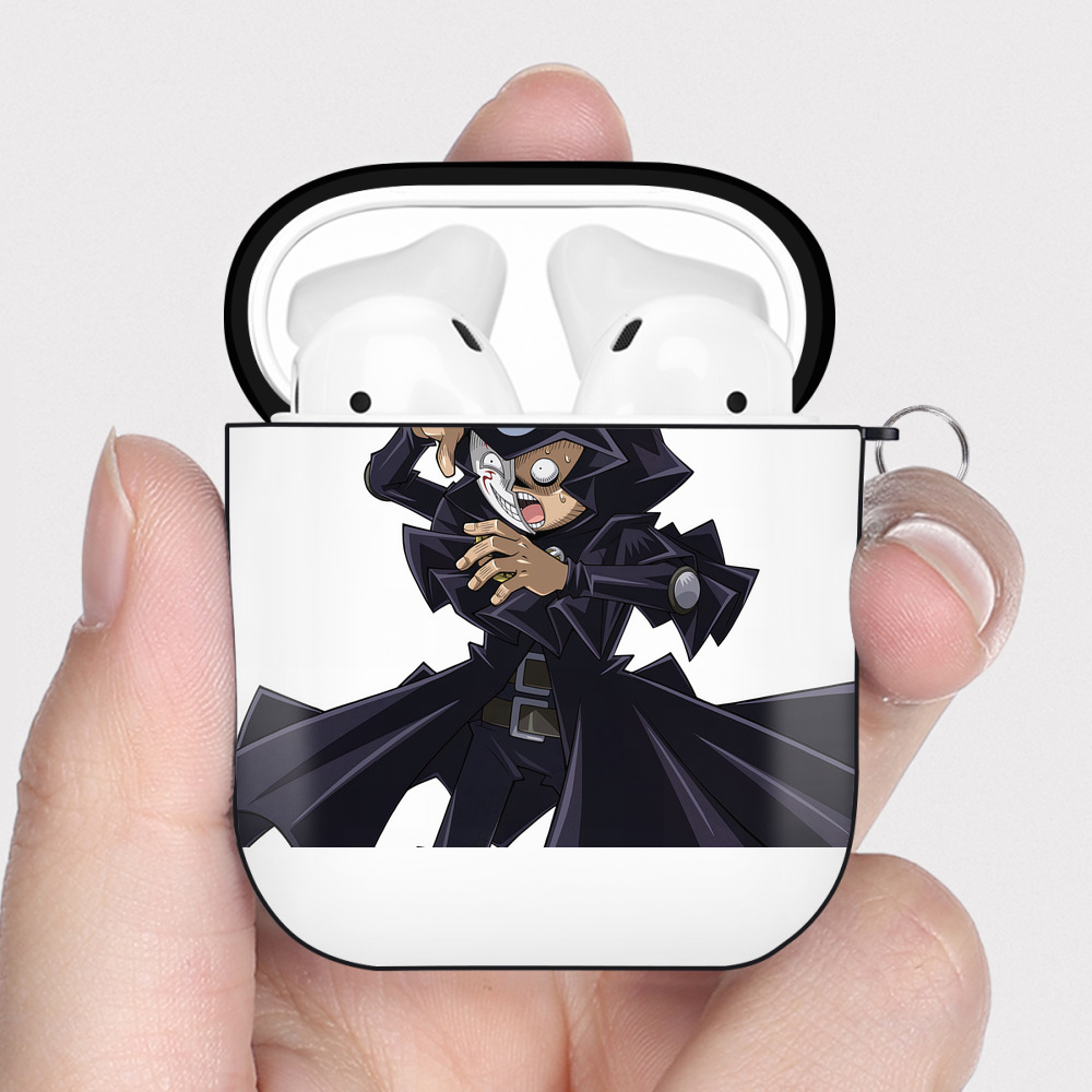 （画像用） 遊☆戯☆王 Yu-Gi-Oh! AirPods 第2世代保護ケース ハードシェル ブラック 耐衝撃・防指紋・カラビナ付き