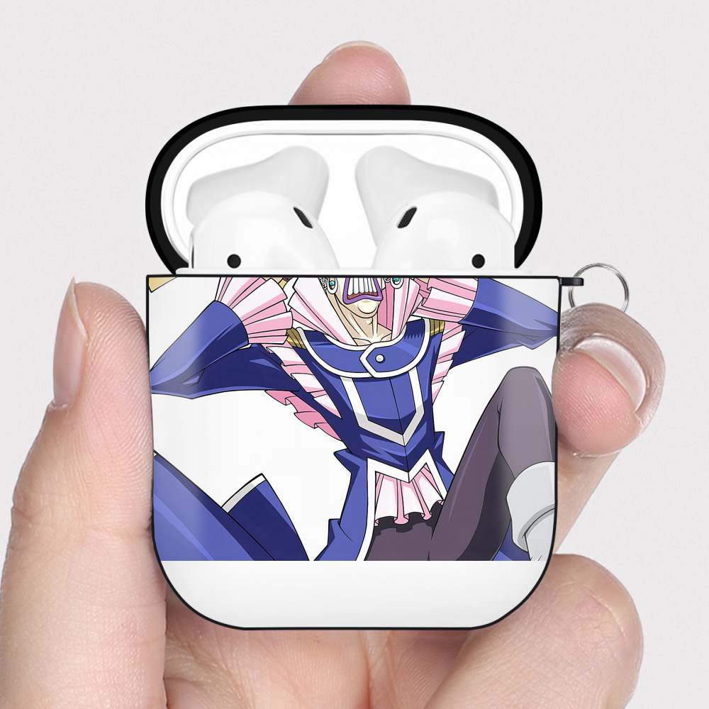 （画像用） 遊☆戯☆王 Yu-Gi-Oh! AirPods 第2世代保護ケース ハードシェル ブラック 耐衝撃・防指紋・カラビナ付き