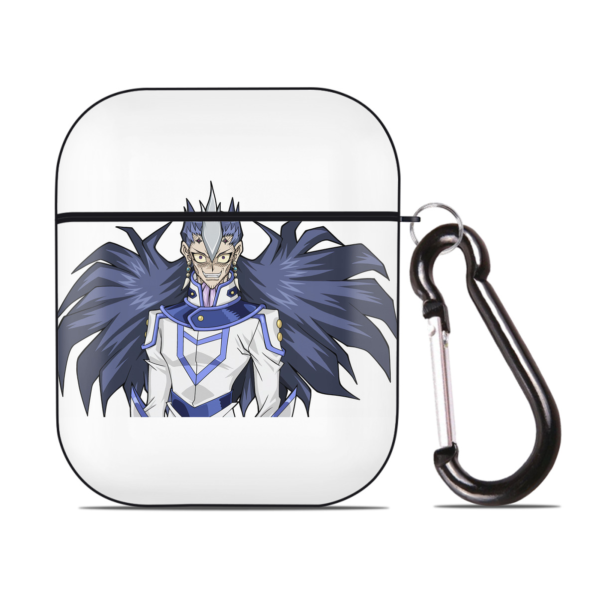 （画像用） 遊☆戯☆王 Yu-Gi-Oh! AirPods 第2世代保護ケース ハードシェル ブラック 耐衝撃・防指紋・カラビナ付き