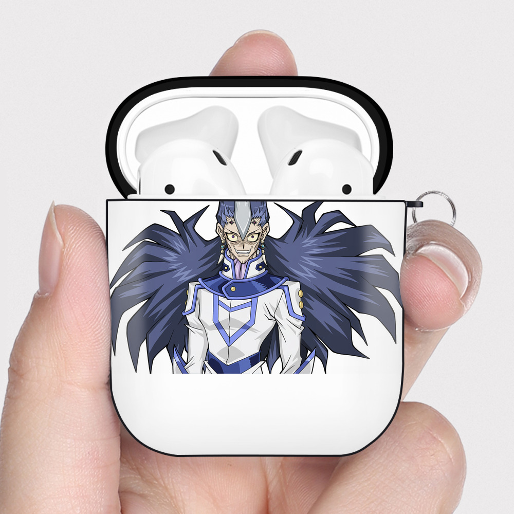 （画像用） 遊☆戯☆王 Yu-Gi-Oh! AirPods 第2世代保護ケース ハードシェル ブラック 耐衝撃・防指紋・カラビナ付き