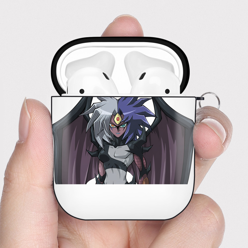 （画像用） 遊☆戯☆王 Yu-Gi-Oh! AirPods 第2世代保護ケース ハードシェル ブラック 耐衝撃・防指紋・カラビナ付き