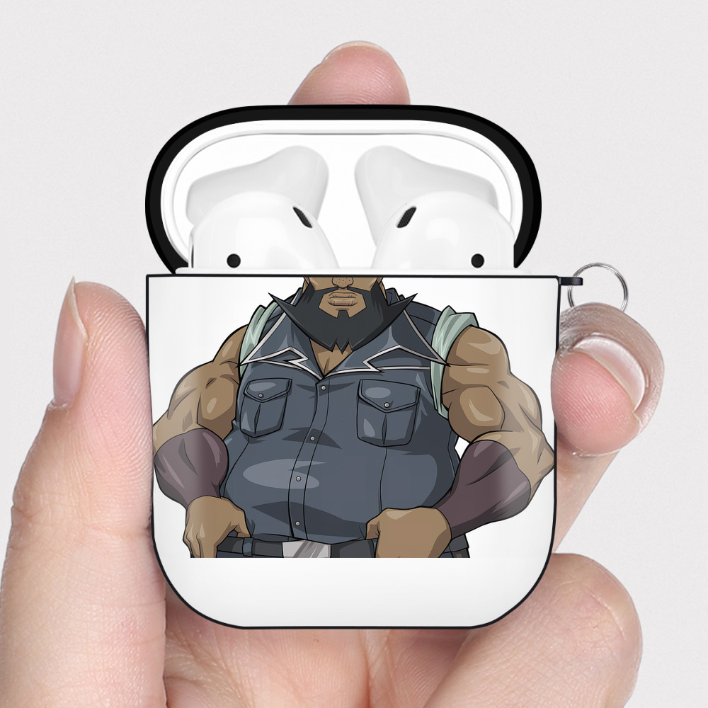 （画像用） 遊☆戯☆王 Yu-Gi-Oh! AirPods 第2世代保護ケース ハードシェル ブラック 耐衝撃・防指紋・カラビナ付き